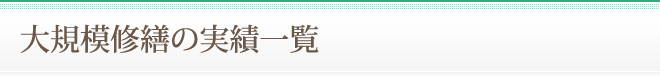 大規模修繕の実績一覧