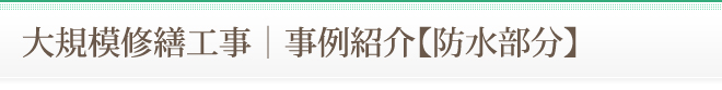 大規模修繕工事｜事例紹介【防水部分】